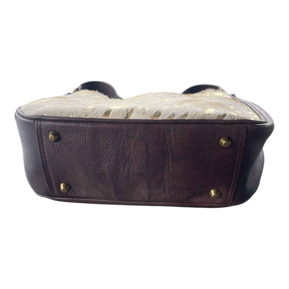 Nocona Conceal Carry Women’s Bag AspenTote Spotted Foil Calf Hair Leopard Strap - Picture 11 of 14